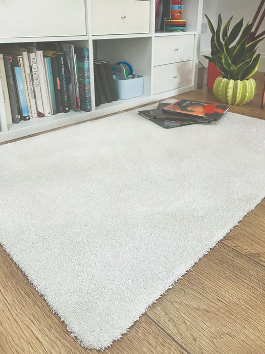 Origins sense pumice stone Ivory Living Room Shaggy Rug.