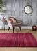 Origins fine stripe purple pink Purple, Pink, Red Living Room Wool Rug.