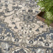 Nourison quarry qua05 ivory blue Blue, Ivory Living Room Moroccan Rug.
