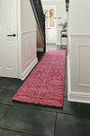 Woven Edge woven edge runners regalia c4 pink Pink Living Room Wool Rug.