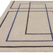 Asiatic reef rf19 outline blue Multicoloured, Cream Living Room Wool Rug.
