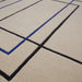 Asiatic reef rf19 outline blue Multicoloured, Cream Living Room Wool Rug.