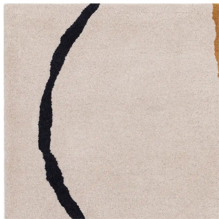 Asiatic reef rf22 linear multi Cream Living Room Wool Rug.