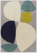 Asiatic reef rf25 mid century teal Grey, Multicoloured Living Room Wool Rug.