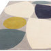 Asiatic reef rf25 mid century teal Grey, Multicoloured Living Room Wool Rug.