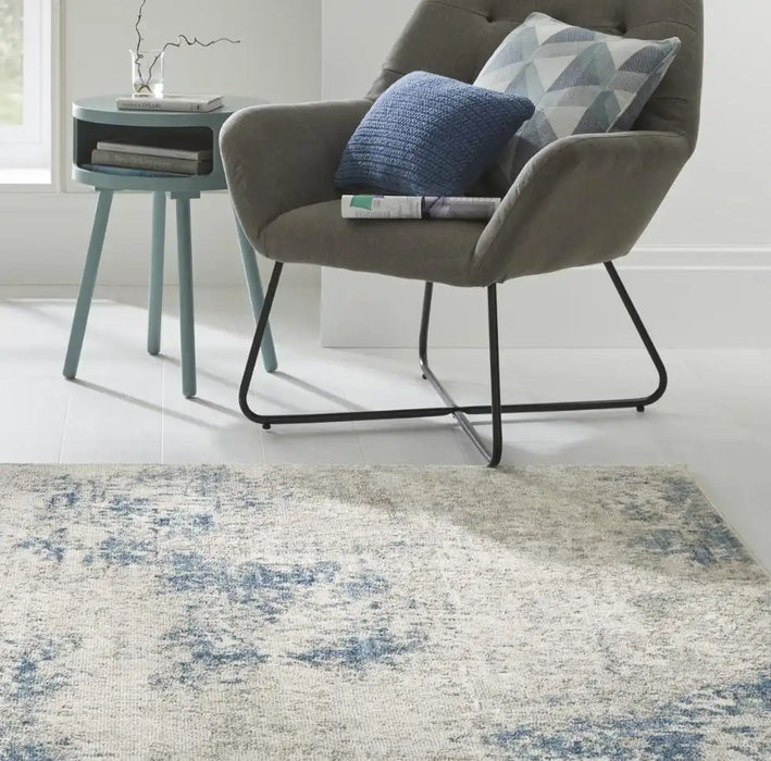 Concept Looms rossa succession ros03 ivory blue Blue, Ivory Living Room  Rug.