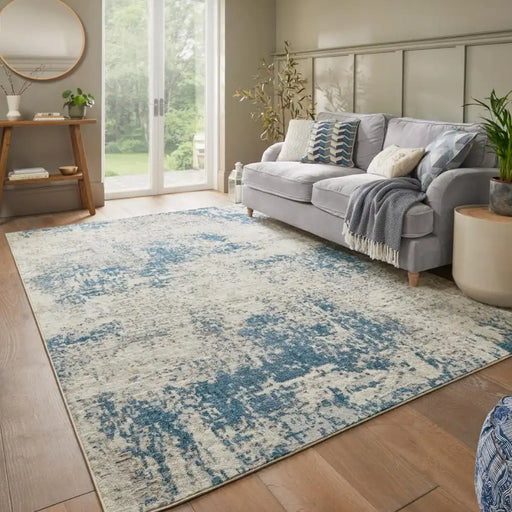 Concept Looms rossa succession ros03 ivory blue Blue, Ivory Living Room  Rug.
