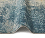 Nourison rossa ros13 light blue gold Blue, Multicoloured, Orange Living Room  Rug.