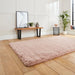 Think Rugs super teddy rose Pink Living Room Shaggy Rug.
