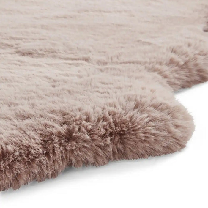 Think Rugs super teddy sheepskin rose Pink Living Room Shaggy Rug.