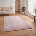 Think Rugs cove rose Pink Living Room Shaggy Rug.