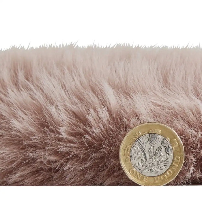 Think Rugs super teddy sheepskin rose Pink Living Room Shaggy Rug.