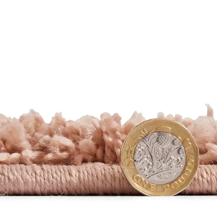 Think Rugs bali rose Pink Living Room Shaggy Rug.