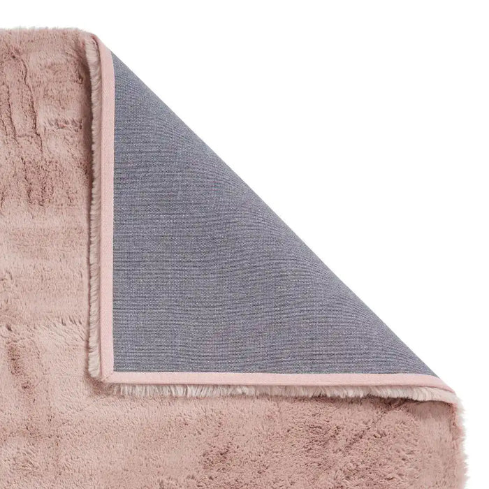 Think Rugs super teddy rose Pink Living Room Shaggy Rug.