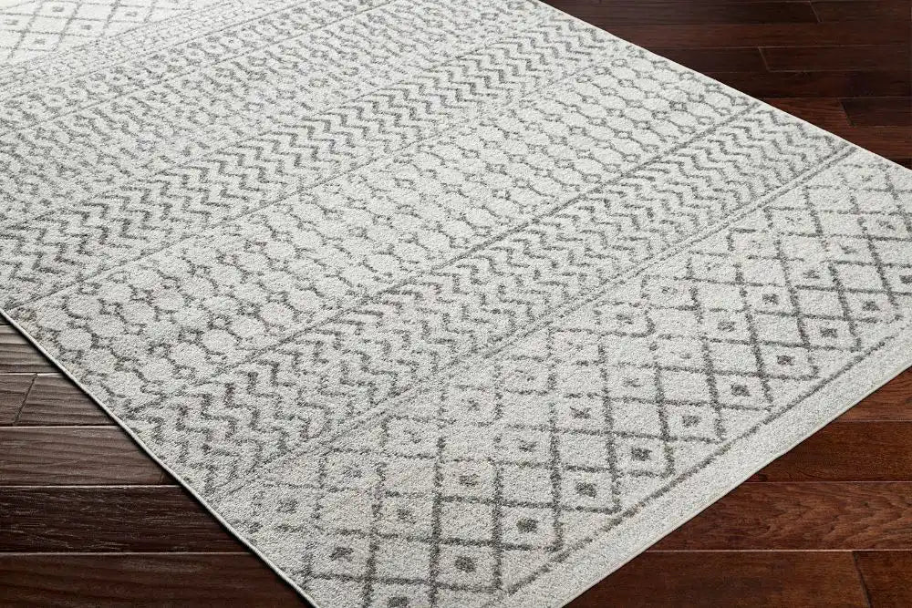 Surya elz rosemary 2369 grey Grey Living Room Geometric Rug.