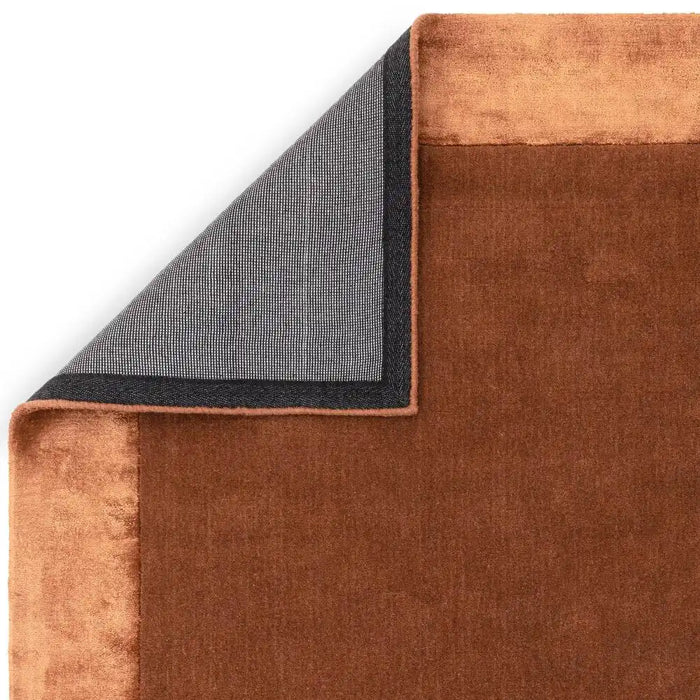 Asiatic ascot rust Orange Living Room Wool Rug.