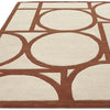 Asiatic metro rust Beige, Orange Living Room Wool Rug.