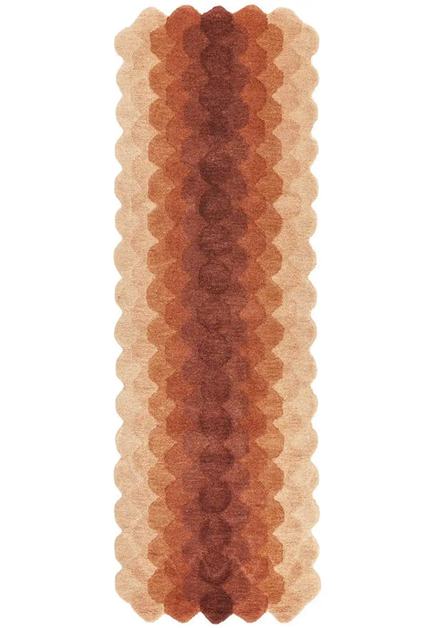 Asiatic hive teal rust Brown, Cream Living Room Natural Fibre Rug.