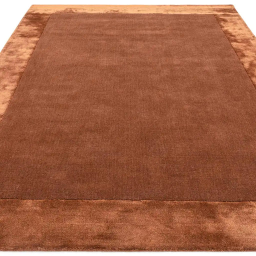 Asiatic ascot rust Orange Living Room Wool Rug.