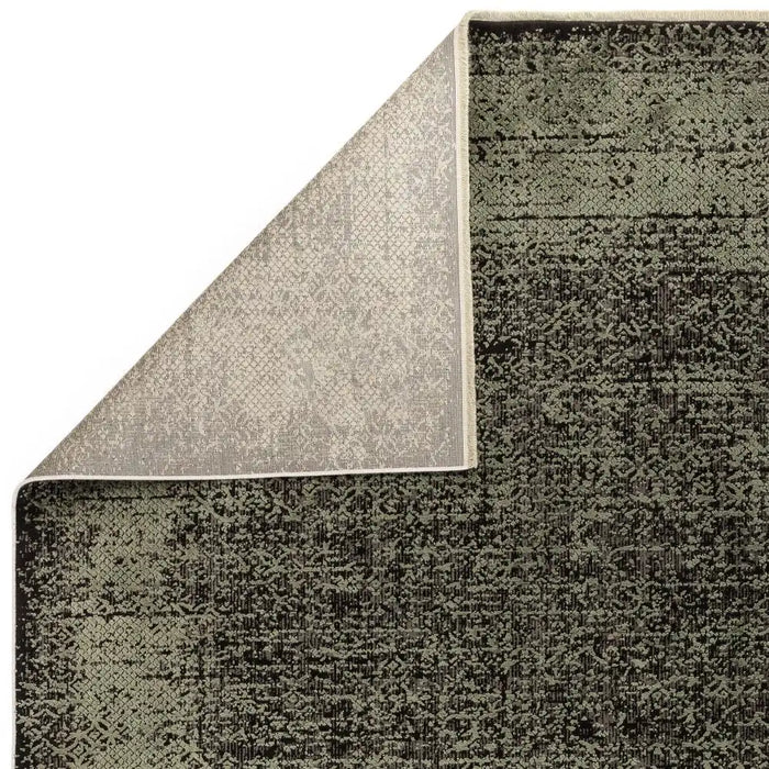 Asiatic elodie sage black Green, Black Living Room  Rug.
