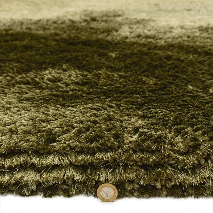 Asiatic plush sage green  Living Room Shaggy Rug.
