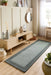 Origins borders sage green Green Living Room Wool Rug.