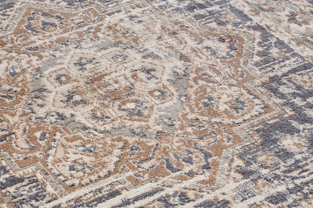 Hanse Home terrain sand cream blue Blue, Cream Living Room Moroccan Rug.