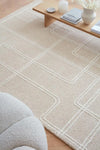 Asiatic ada sand Beige Living Room Wool Rug.