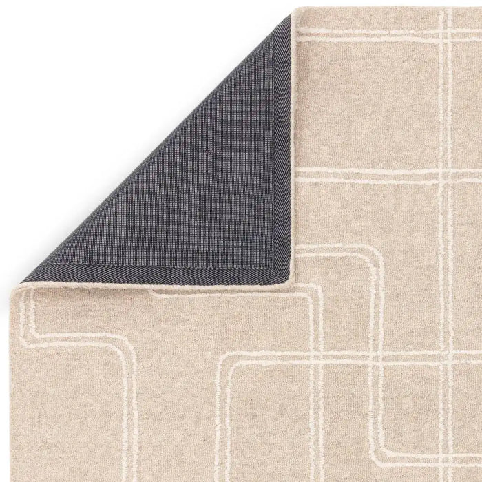 Asiatic ada sand Beige Living Room Wool Rug.