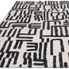 Asiatic mason script Blue, Ivory Living Room Geometric Rug.