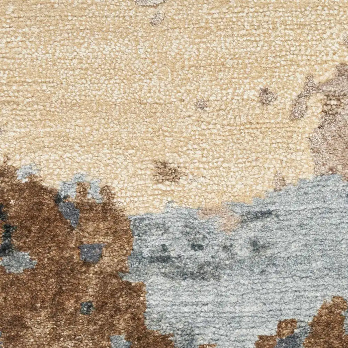 Nourison silk shadows sha23 beige blue Blue, Beige Living Room  Rug.