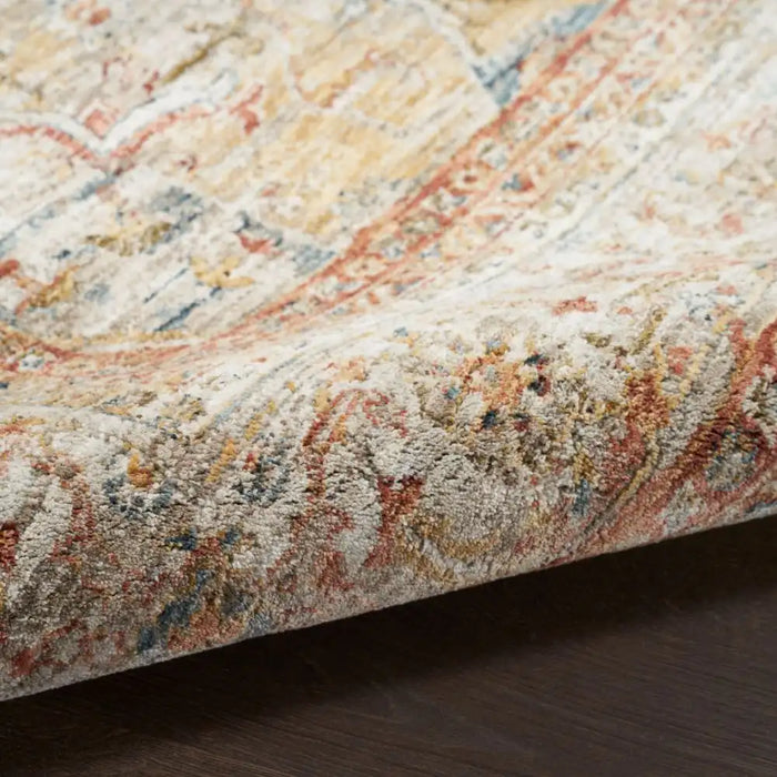 Nourison sahar shr06 ivory rust Ivory, Orange Living Room Moroccan Rug.