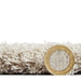Think Rugs kara washable silver Grey Living Room Shaggy Rug.