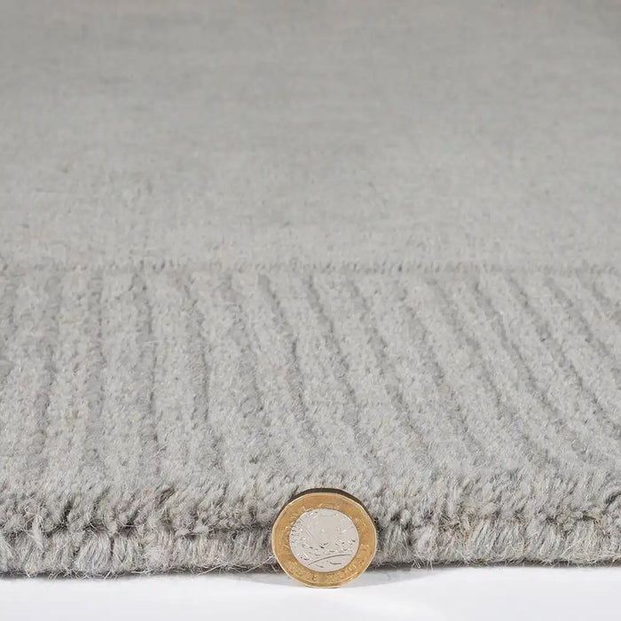 Esselle mayfair esme silver Grey Living Room Wool Rug.