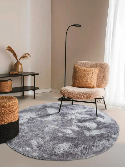 Elle Decoration elle cosy silver Grey Living Room Shaggy Rug.