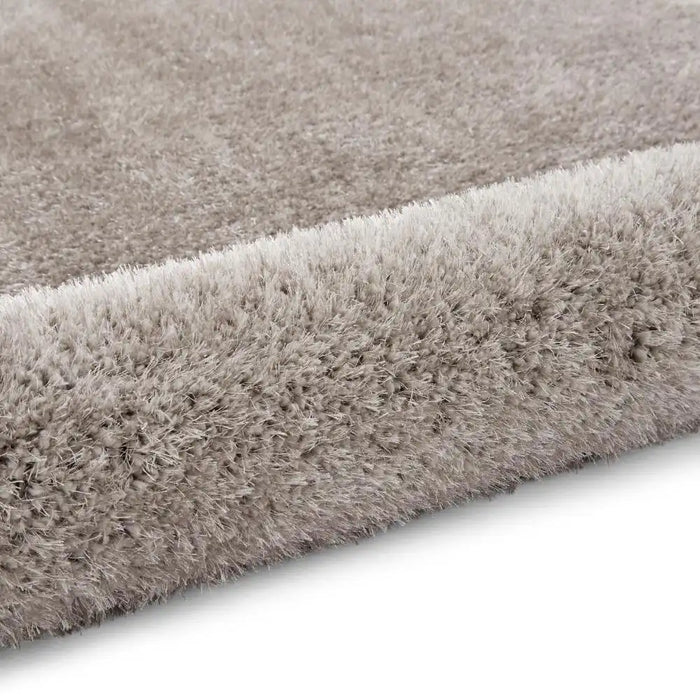 Think Rugs lux shaggy silver Grey Living Room Shaggy Rug.