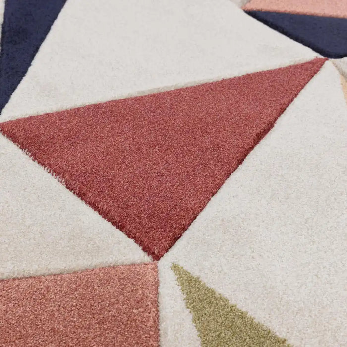 Asiatic sketch sk19 kaleidoscope multi Multicoloured, Pink, Red Living Room  Rug.