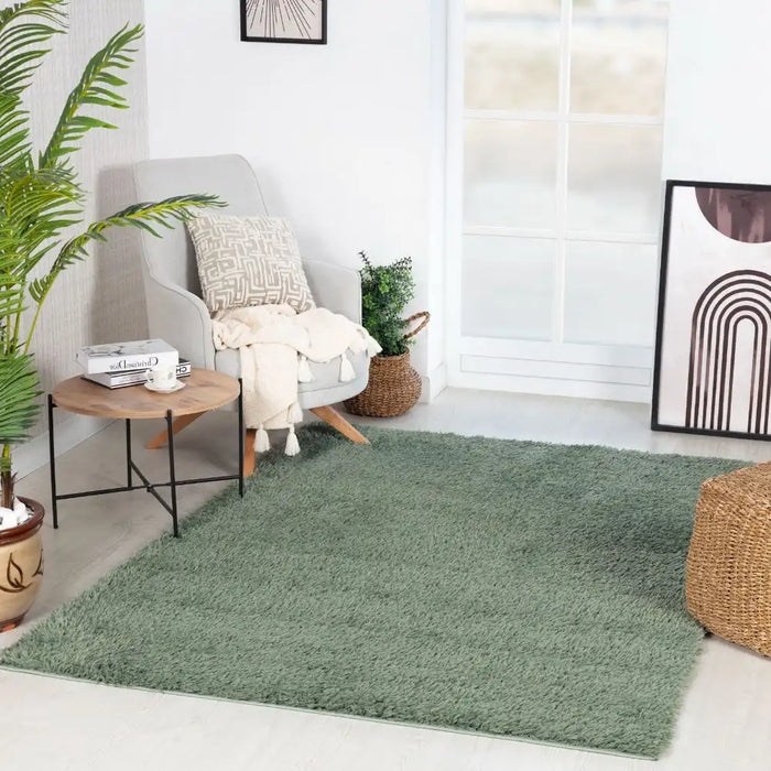 Surya mog soso 2306 green Green Living Room Shaggy Rug.