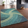 Rug Style 3d ultimate shaggy stella blue Blue Living Room Geometric Rug.