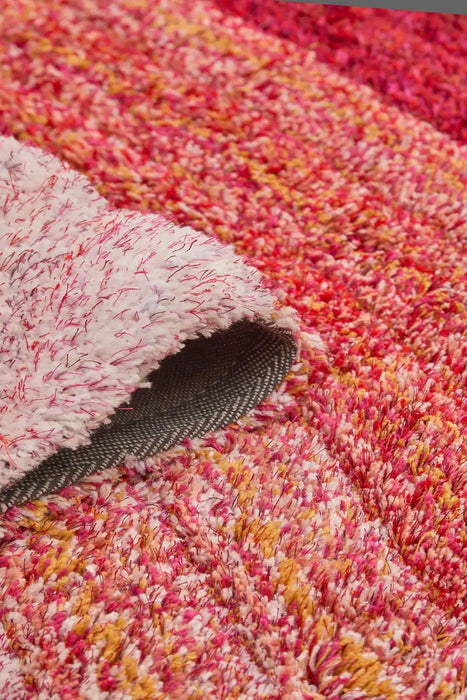 Rug Style 3d ultimate shaggy stella blush Pink Living Room Geometric Rug.