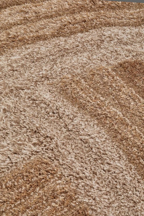 Rug Style 3d ultimate shaggy stella brown Brown, Beige Living Room Geometric Rug.
