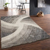 Rug Style 3d ultimate shaggy stella grey Grey Living Room Geometric Rug.
