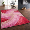 Rug Style 3d ultimate shaggy stella pink Pink Living Room Geometric Rug.