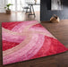 Rug Style 3d ultimate shaggy stella pink Pink Living Room Geometric Rug.