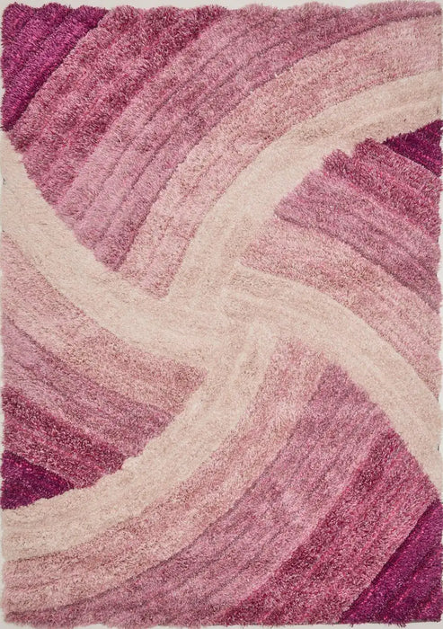 Rug Style 3d ultimate shaggy stella purple Purple Living Room Geometric Rug.