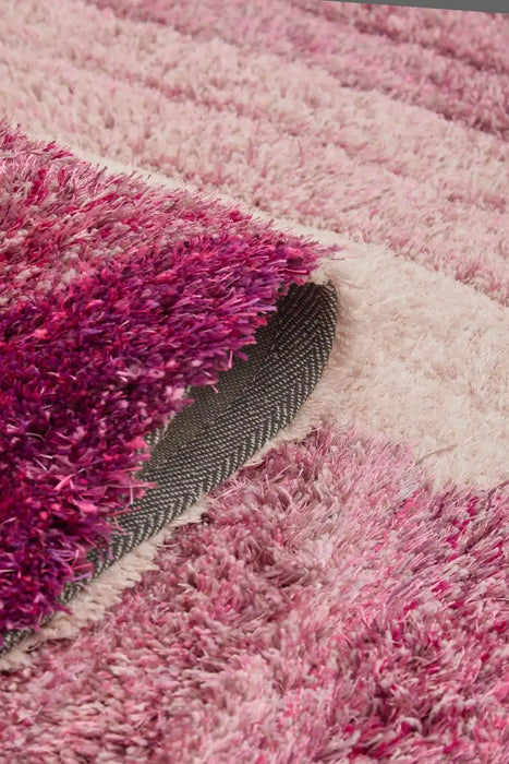 Rug Style 3d ultimate shaggy stella purple Purple Living Room Geometric Rug.