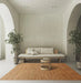 Asiatic oakley straw Brown, Beige Living Room Natural Fibre Rug.