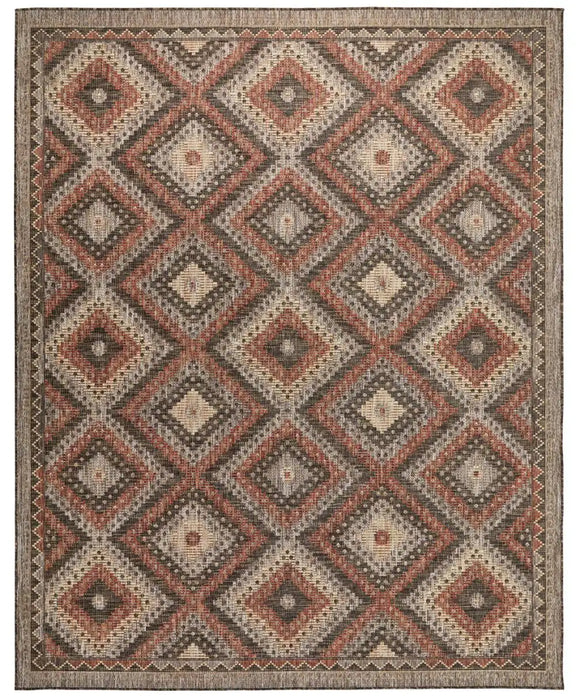 Concept Looms sumac indoor outdoor sum101 brown rust Brown, Orange Living Room Washable Rug.