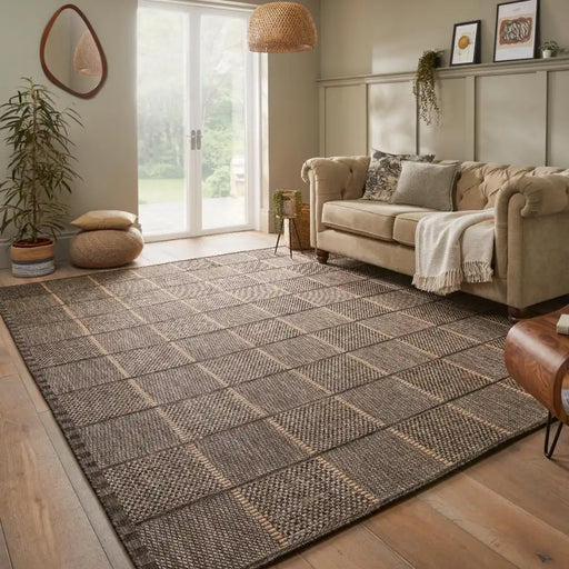Concept Looms sumac indoor outdoor sum104 mocha Brown Living Room Washable Rug.