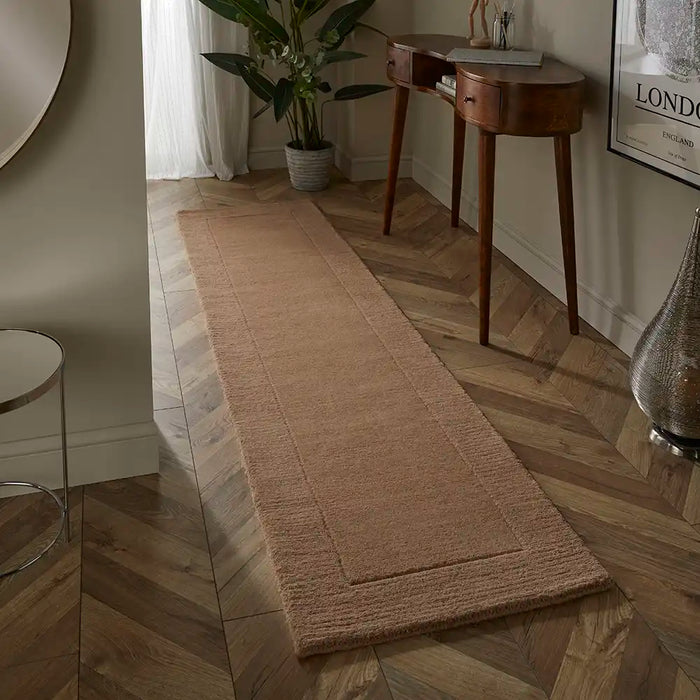 Esselle mayfair esme taupe Brown Living Room Wool Rug.